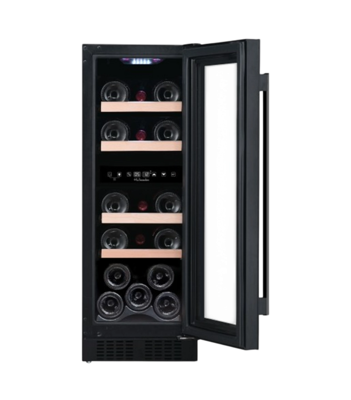 WINE CABINET BUILT-IN UNDERCOUNTER 2 ZONE 30CM BLACK <br> LSBU18DZ