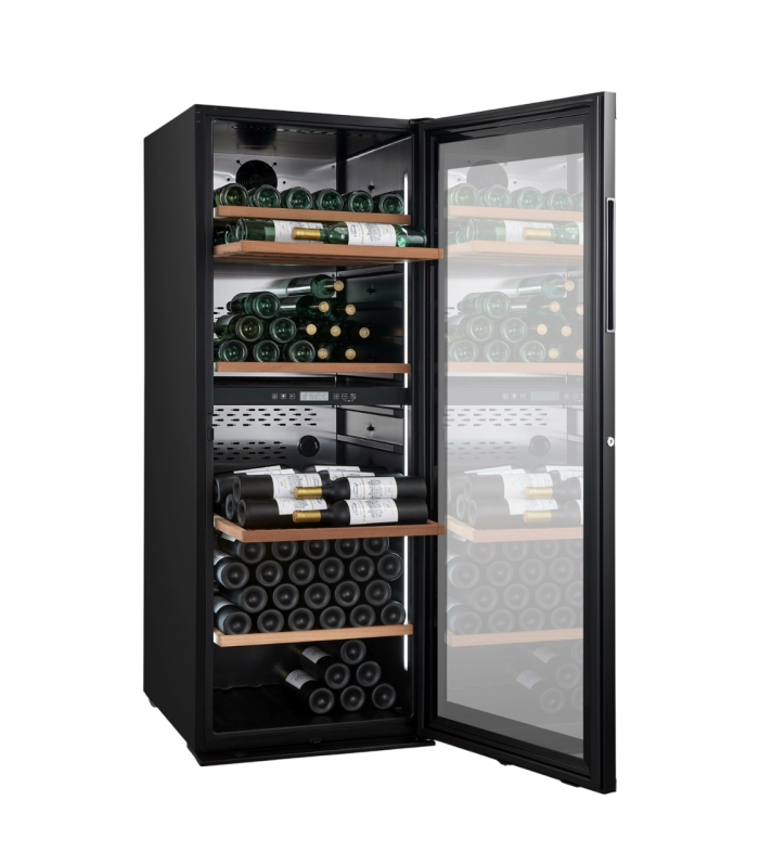 WINE CABINET 2 ZONE 193BTLS BLACK<br>MILLESIME190DB
