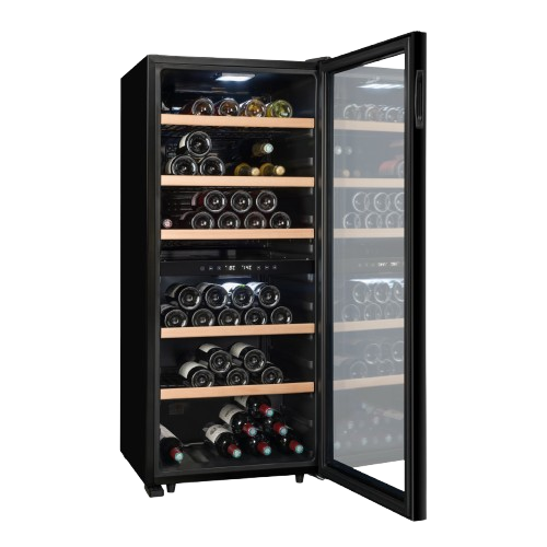 WINE CABINET 2 ZONE 102BTLS BLACK LS102DZBLACK